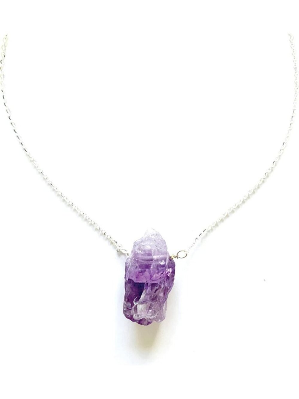 Handmade Raw Gemstone Necklace - Kyanite, Amethyst, Citrine, Quartz & More - 18